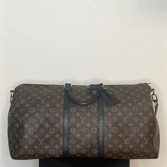 Louis Vuitton KEEPALL BANDOULIERE 55 Monogram Macassar